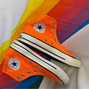 neon orange converse